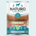 Naturo uGI TROFI SKuLOu Grain Free me Mosxari, Kotopoulo, Laxanika kai Frouta 390gr